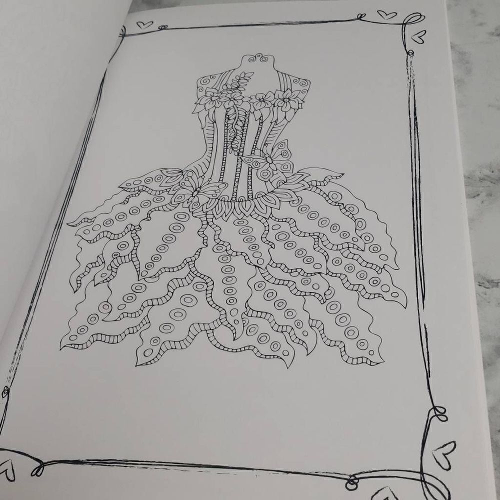 Dresses Advance Coloring Book - Picture 8 of 10